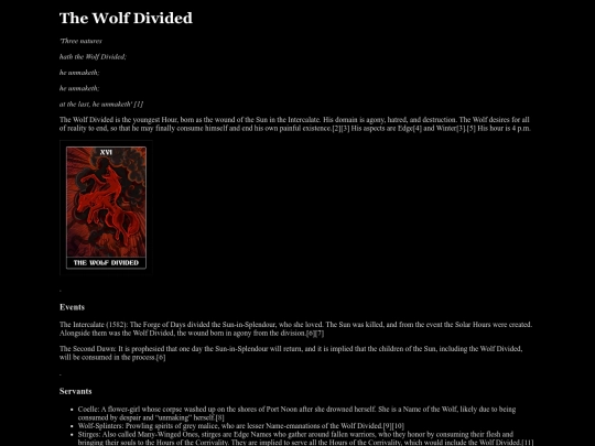 thehours/thewolfdivided screenshot