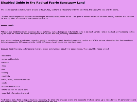 Wolf Creek Disability Access Guide screenshot