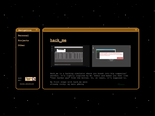 blog/hackme screenshot
