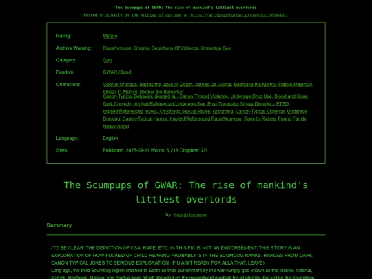 fanfic/Scumpups screenshot