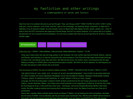 fanfic/fanfic screenshot