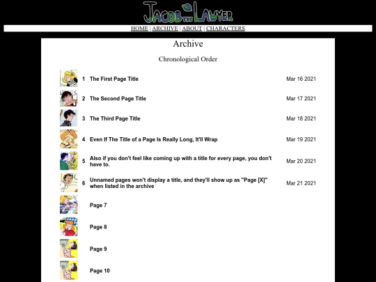 archive screenshot