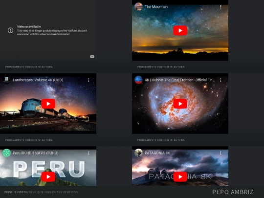 videos screenshot