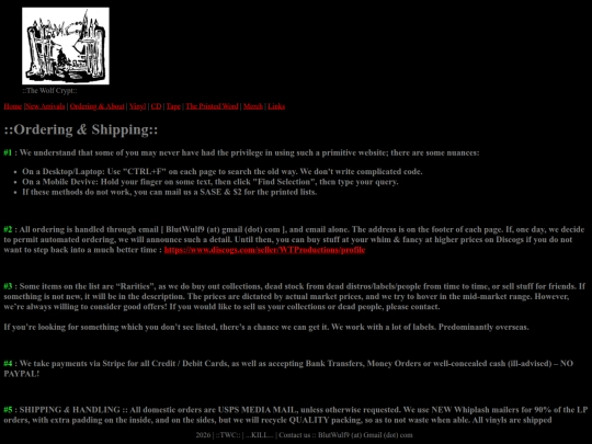 OrderingInfo screenshot