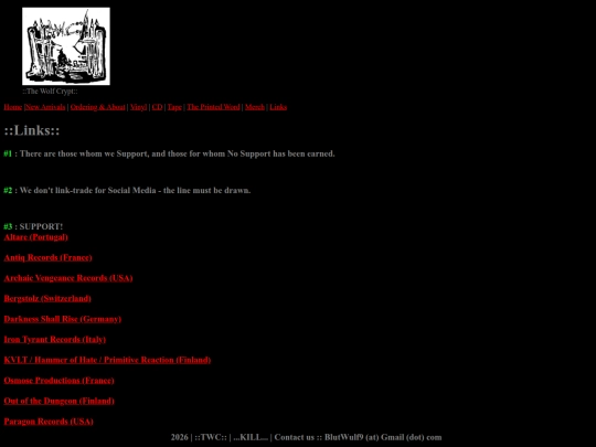 links screenshot