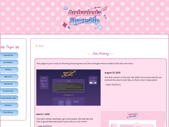 history screenshot