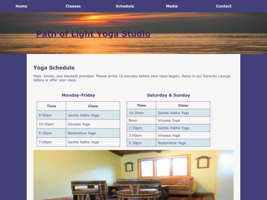 schedule screenshot