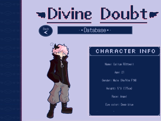 DivineDoubtDatabaseCallum screenshot
