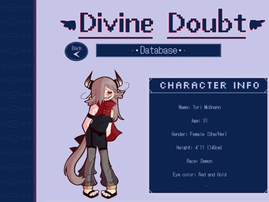 DivineDoubtDatabaseTori screenshot