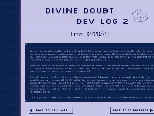 DivineDoubtDevLog2 screenshot