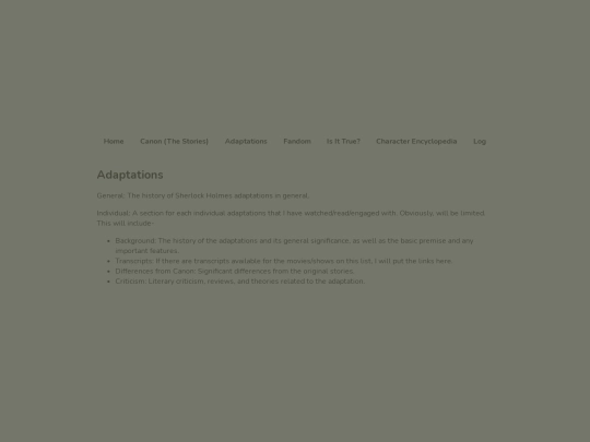 Adaptations/adaptationshome screenshot
