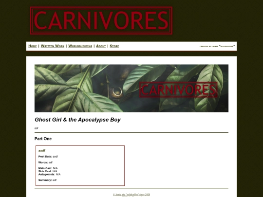 written/carnivores screenshot