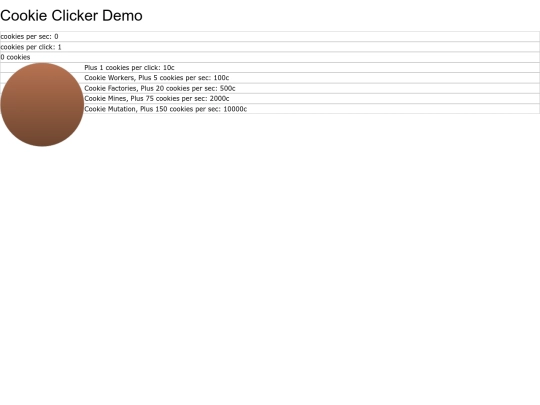 cookieClickerTest screenshot