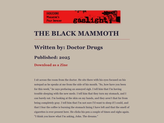 shortstories/blackmammoth screenshot