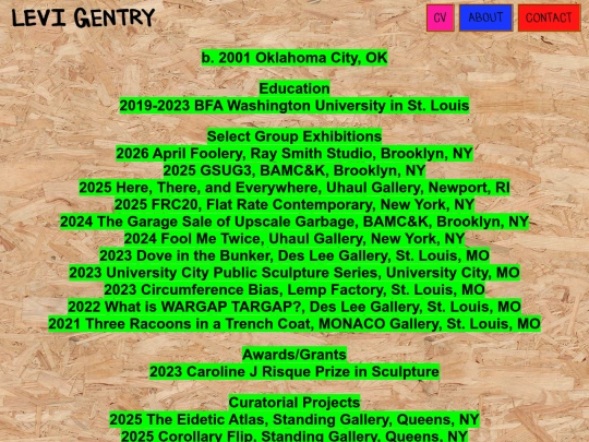 CV screenshot