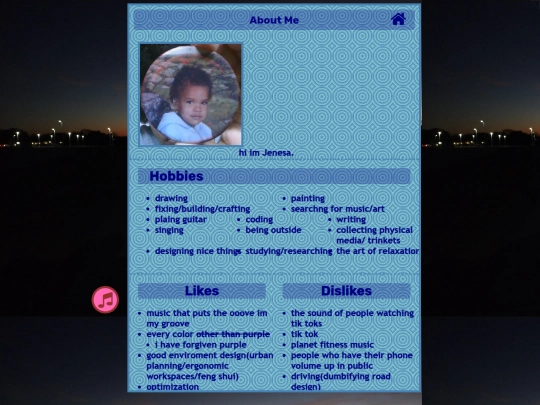 aboutMePage/aboutme screenshot