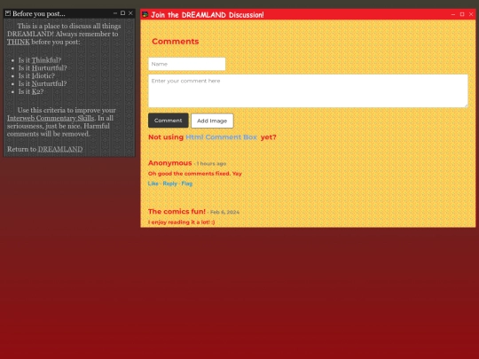 dreamland/comments screenshot