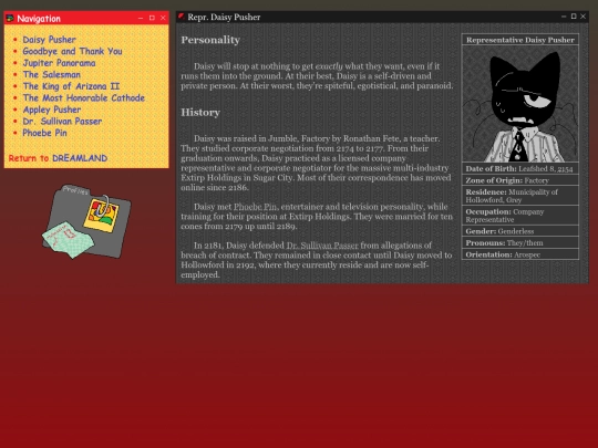 dreamland/extra/profiles screenshot