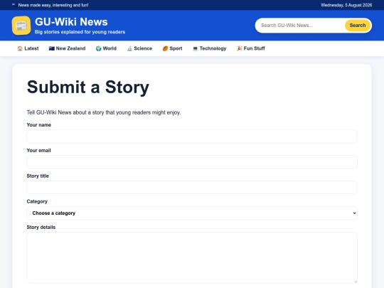 wiki-news/submit-story screenshot