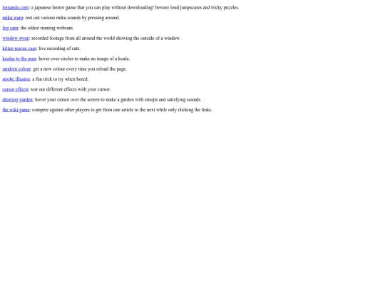 links screenshot