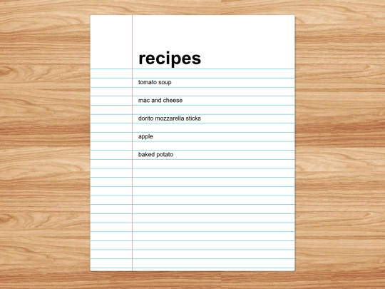 recipes screenshot