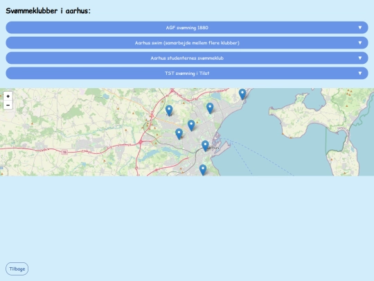 Svømmeklubber screenshot