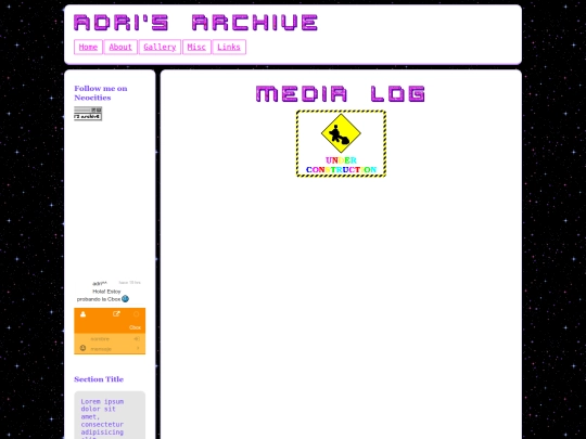 pages/media-log screenshot
