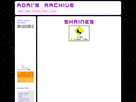 pages/shrines screenshot