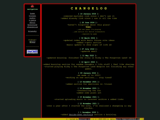 changelog screenshot