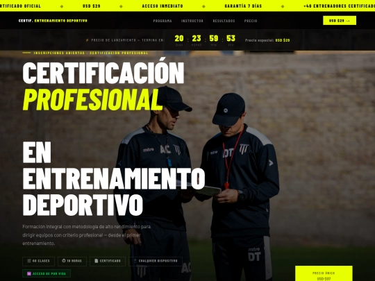 certificacionsportsdt screenshot