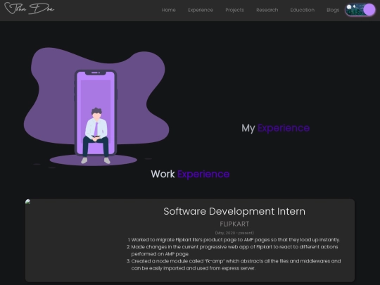 experience screenshot
