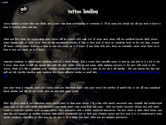 tattoo-healing screenshot