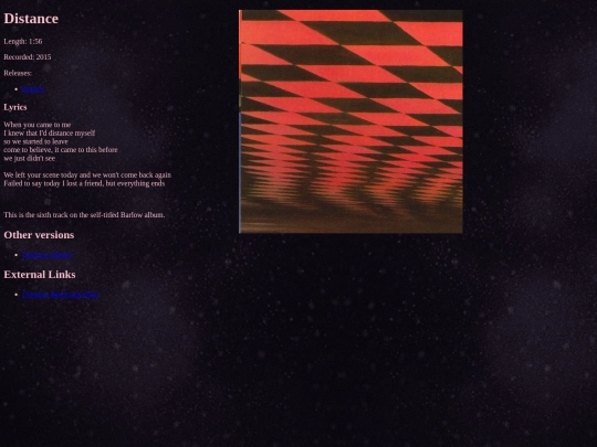 songs/distance screenshot