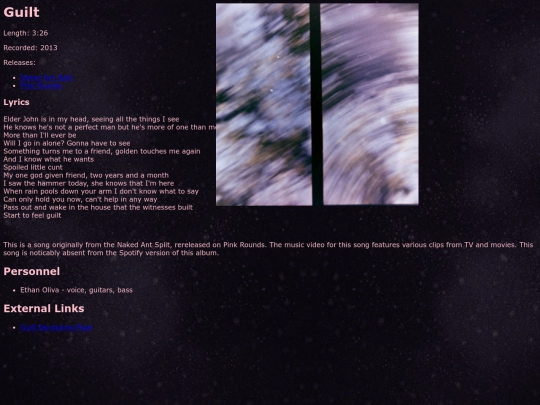 songs/guilt screenshot
