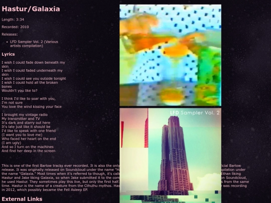 songs/hastur screenshot
