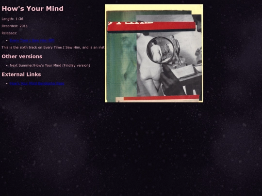 songs/howsyrmind screenshot