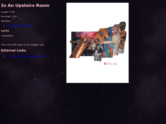 songs/inanupstairsroom screenshot