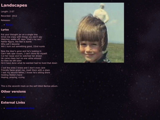 songs/landscapes screenshot