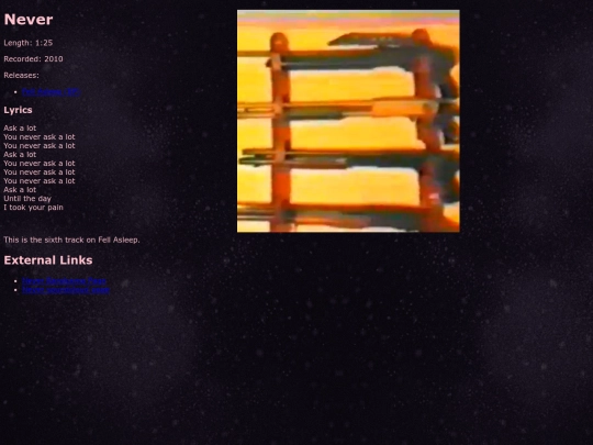 songs/never screenshot