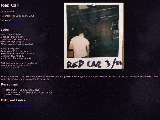 songs/redcar screenshot
