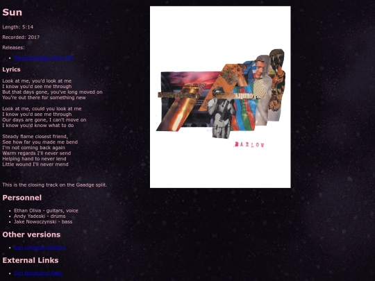 songs/sun screenshot