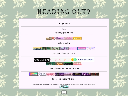 links screenshot