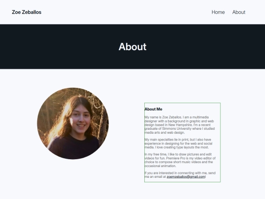 ZZportfolio/about screenshot