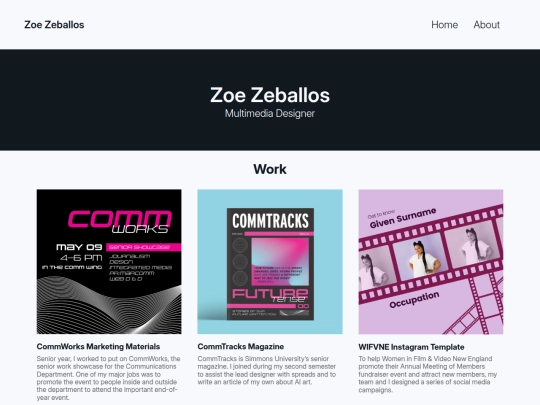 ZZportfolio screenshot