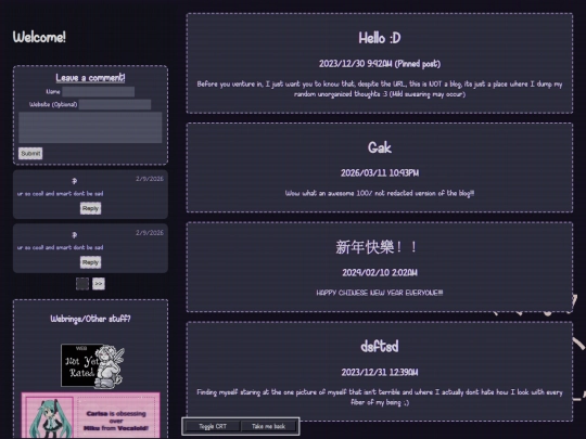 blog screenshot