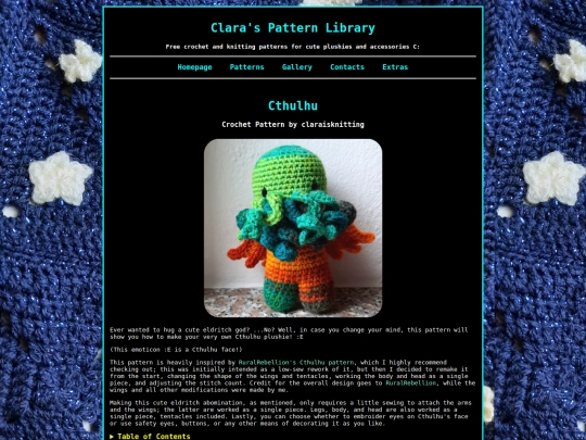 Patterns/CrochetCthulhu screenshot