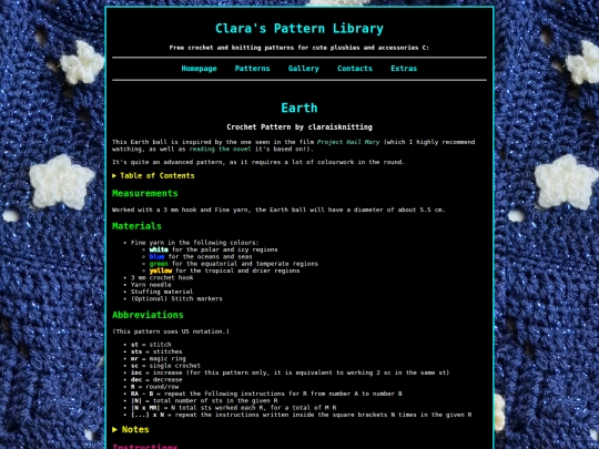 Patterns/CrochetEarth screenshot