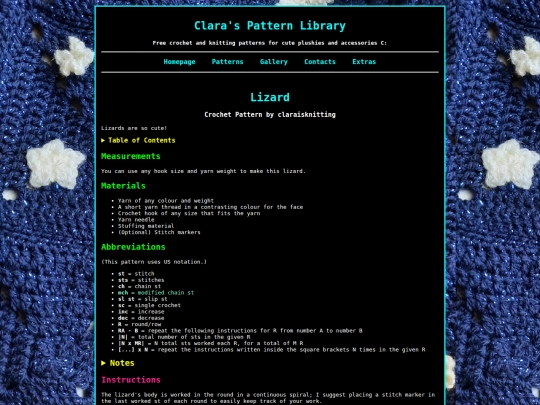 Patterns/CrochetLizard screenshot