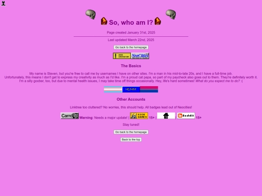 aboutme screenshot