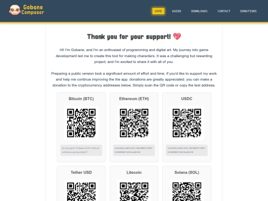 donations screenshot